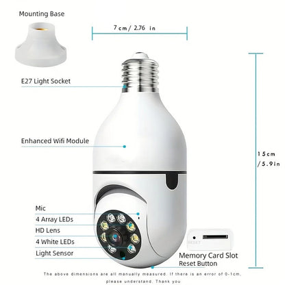 Light Bulb Security Cameras Outdoor Wireless WiFi Camera 5GHz