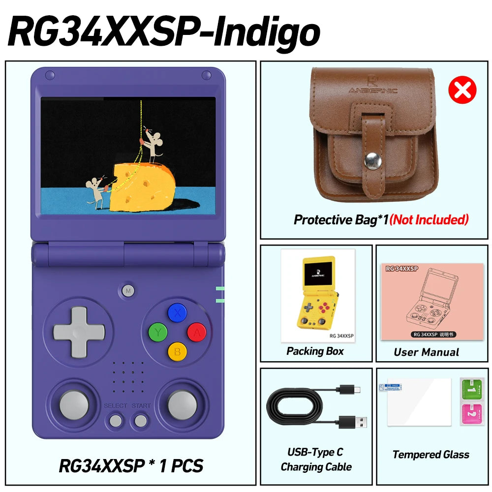 Anbernic RG34XXSP- Handheld Game Console