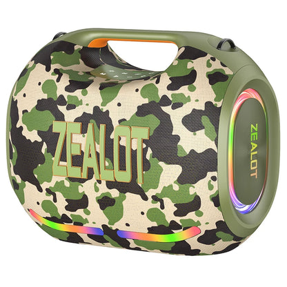 ZEALOT-ZE21 250W Portable Bluetooth Speaker High Volume Waterproof 48000mAh Wireless TWS Subwoofer Suporrt USB/TF/AUX RGB light
