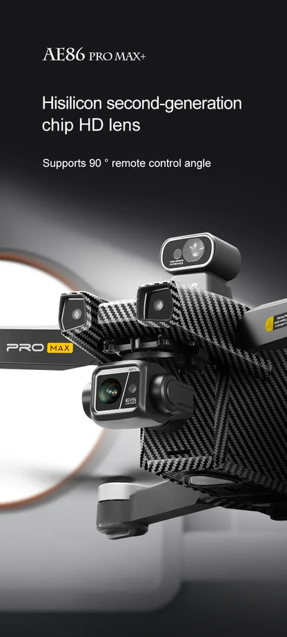 Professional Drone AE86 PRO MAX- Dual Camera GPS Obstacle Avoidance Drone with LED Screen