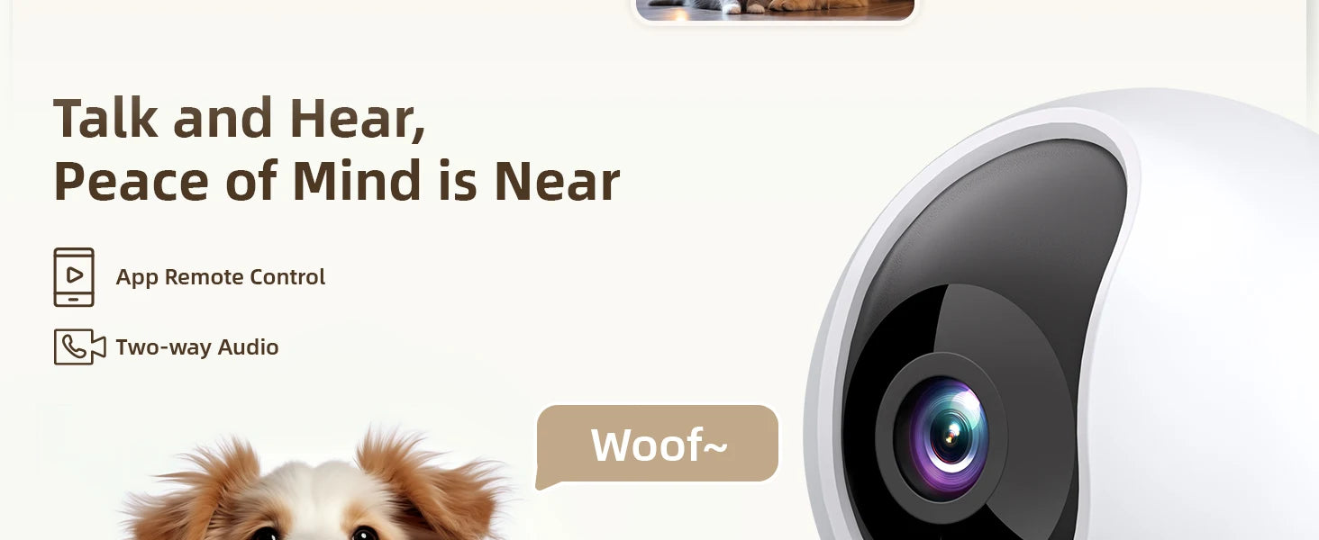 Baby Monitor Camera 2K HD Home Security Camera with Motion Detection and Two-Way Audio