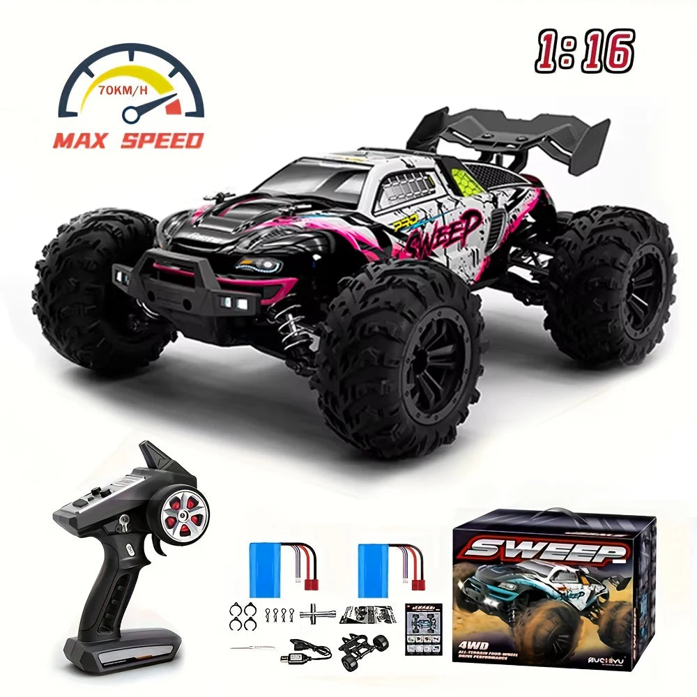 High Speed RC Car 1/16 4x4 Remote Control Brushless Vehicle 2.4G 4WD Electric Off-Road Drift Crawler Toys for Children