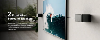 ULTIMEA Poseidon D80 7.1 Surround Soundbar with Dolby Atmos, Wireless Subwoofer & 4 Speakers, Home Theater System with APP Control