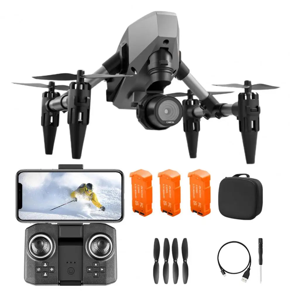 Foldable Remote Control Drone with 4K Dual Cameras