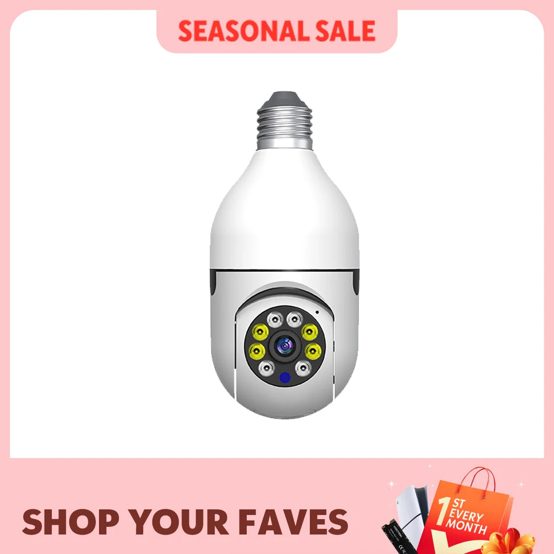 Light Bulb Security Cameras Outdoor Wireless WiFi Camera 5GHz