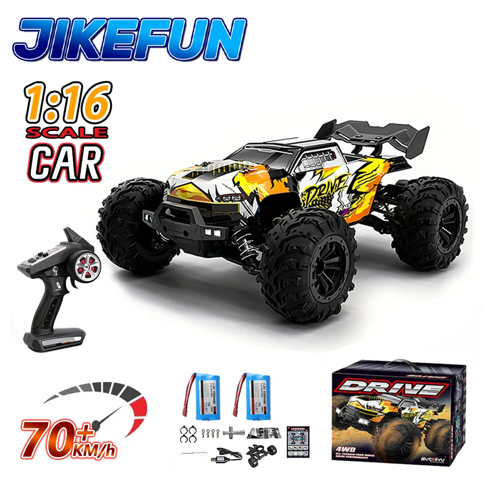 High Speed RC Car 1/16 4x4 Remote Control Brushless Vehicle 2.4G 4WD Electric Off-Road Drift Crawler Toys for Children