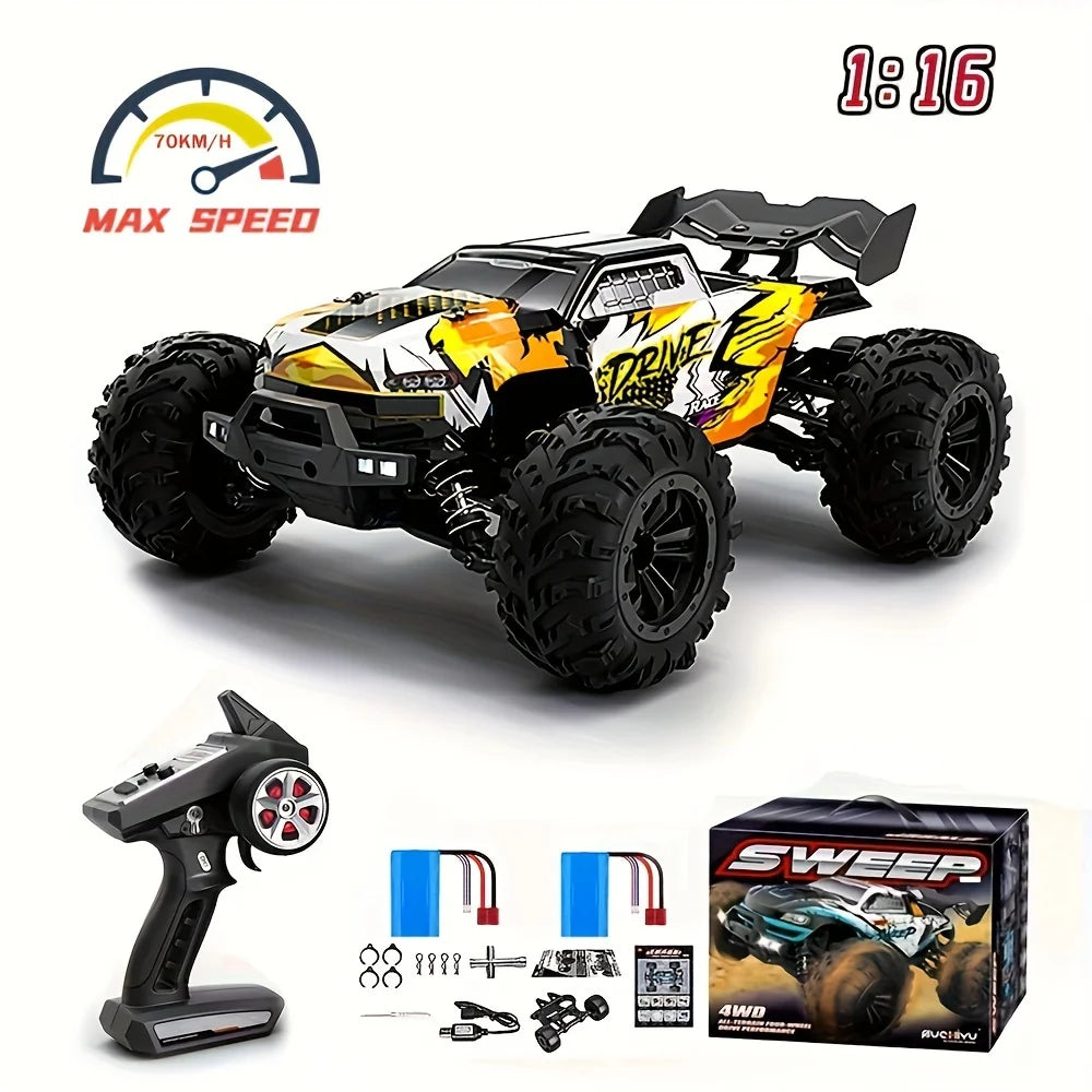 High Speed RC Car 1/16 4x4 Remote Control Brushless Vehicle 2.4G 4WD Electric Off-Road Drift Crawler Toys for Children