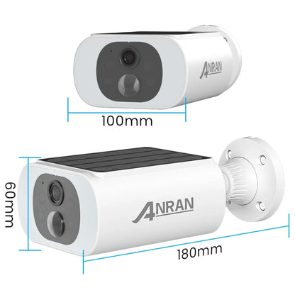 ANRAN 2K Solar Security Camera 3/5MP Outdoor Wireless 2.4G WIFI Camera Battery Cam Floodlight Color Night Vision