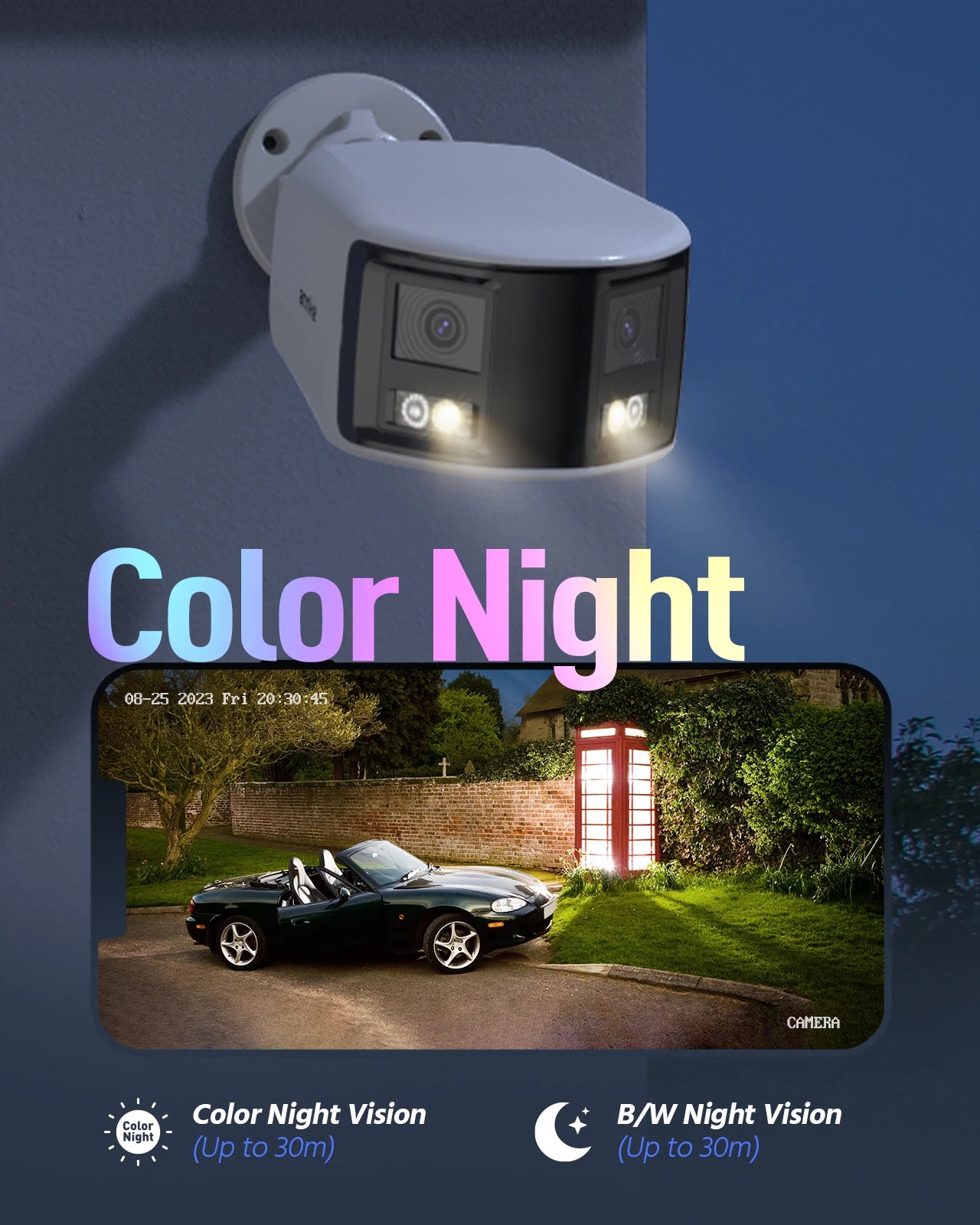 ANNKE 4K 8MP POE Surveillance Camera Dual Lens outdoor POE camera