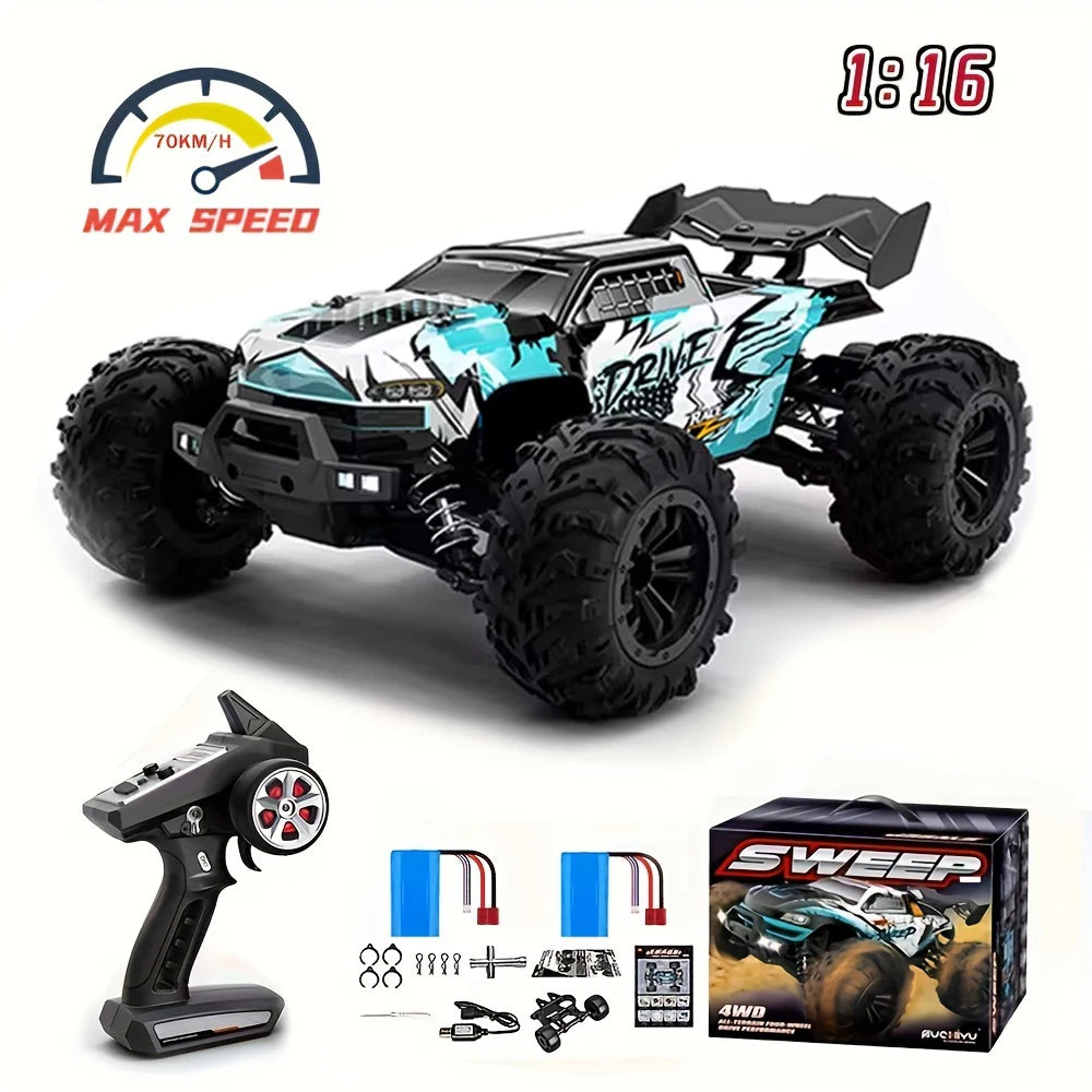 High Speed RC Car 1/16 4x4 Remote Control Brushless Vehicle 2.4G 4WD Electric Off-Road Drift Crawler Toys for Children