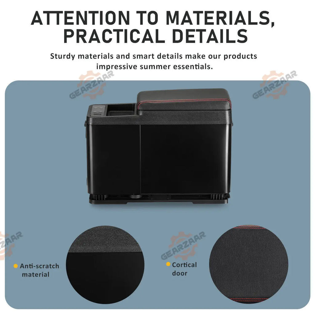 8L Armrest Freezer Cooler Mini Fridge 12/24 V With Compressor For Car MPV