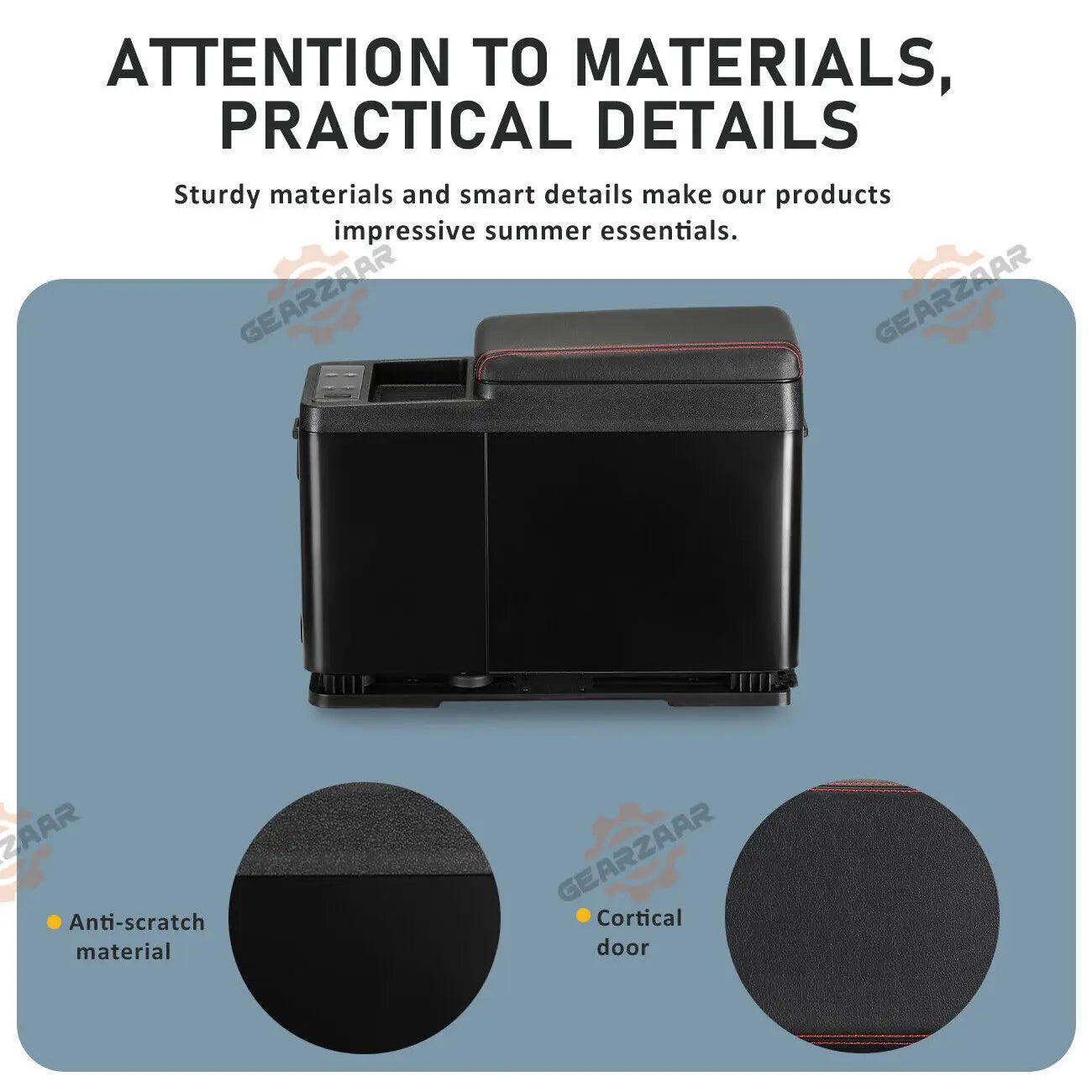 8L Armrest Freezer Cooler Mini Fridge 12/24 V With Compressor For Car MPV