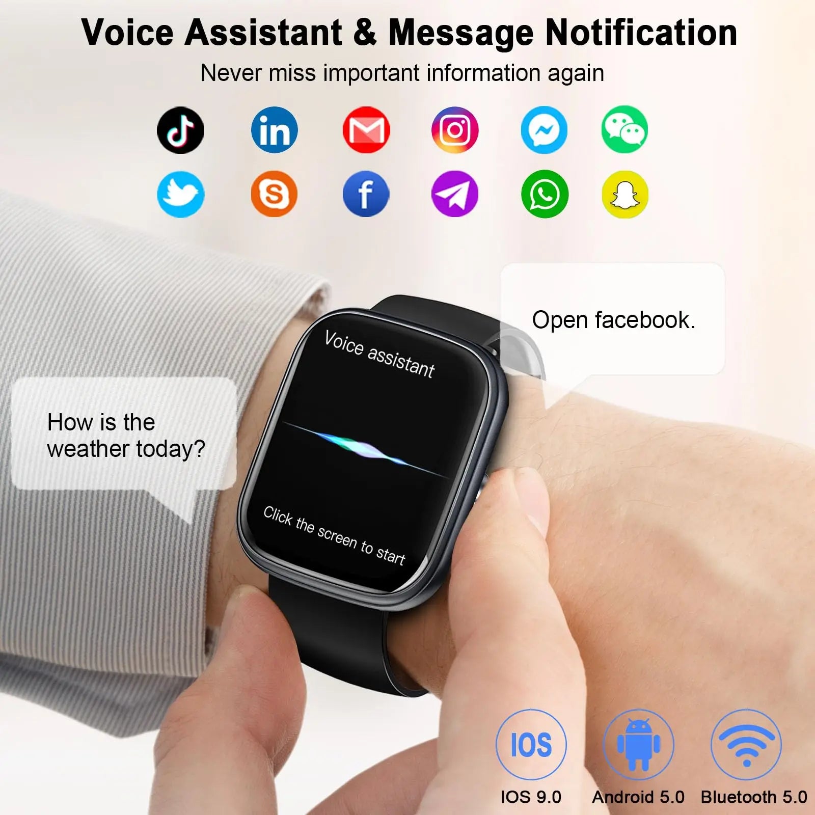 Smart Watch- IP68 Waterproof Fitness Smart Watch