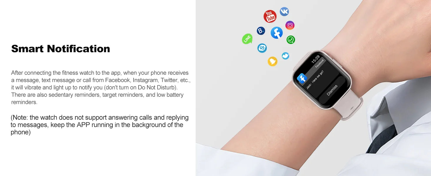 Smart Fitness Watch For Men & Women