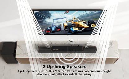 ULTIMEA Skywave F40 Boom 5.1.2ch Sound Bar with Dolby Atmos, Surround Sound System for TV with Subwoofer & 2 Surround Speakers