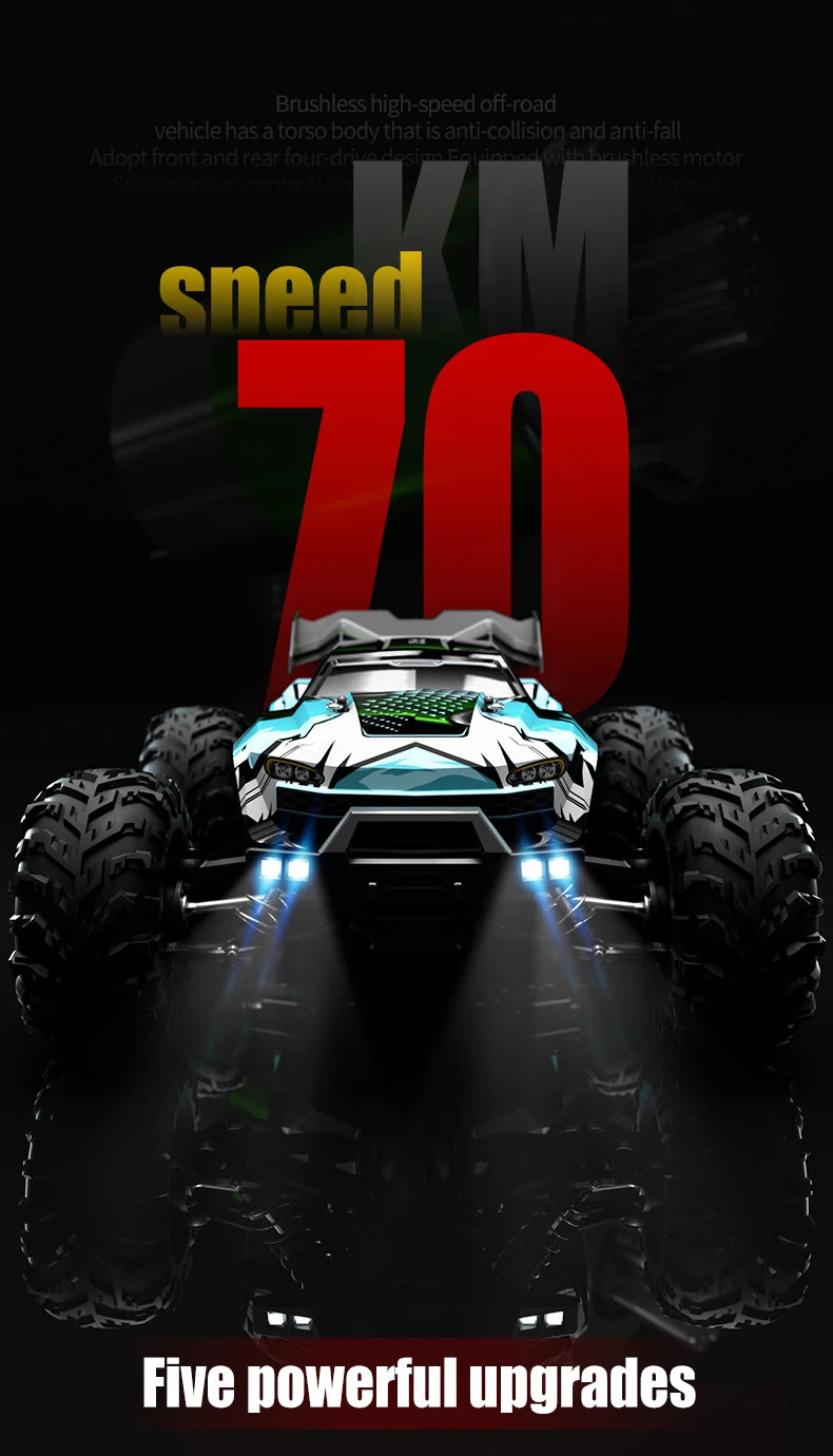 High Speed RC Car 1/16 4x4 Remote Control Brushless Vehicle 2.4G 4WD Electric Off-Road Drift Crawler Toys for Children