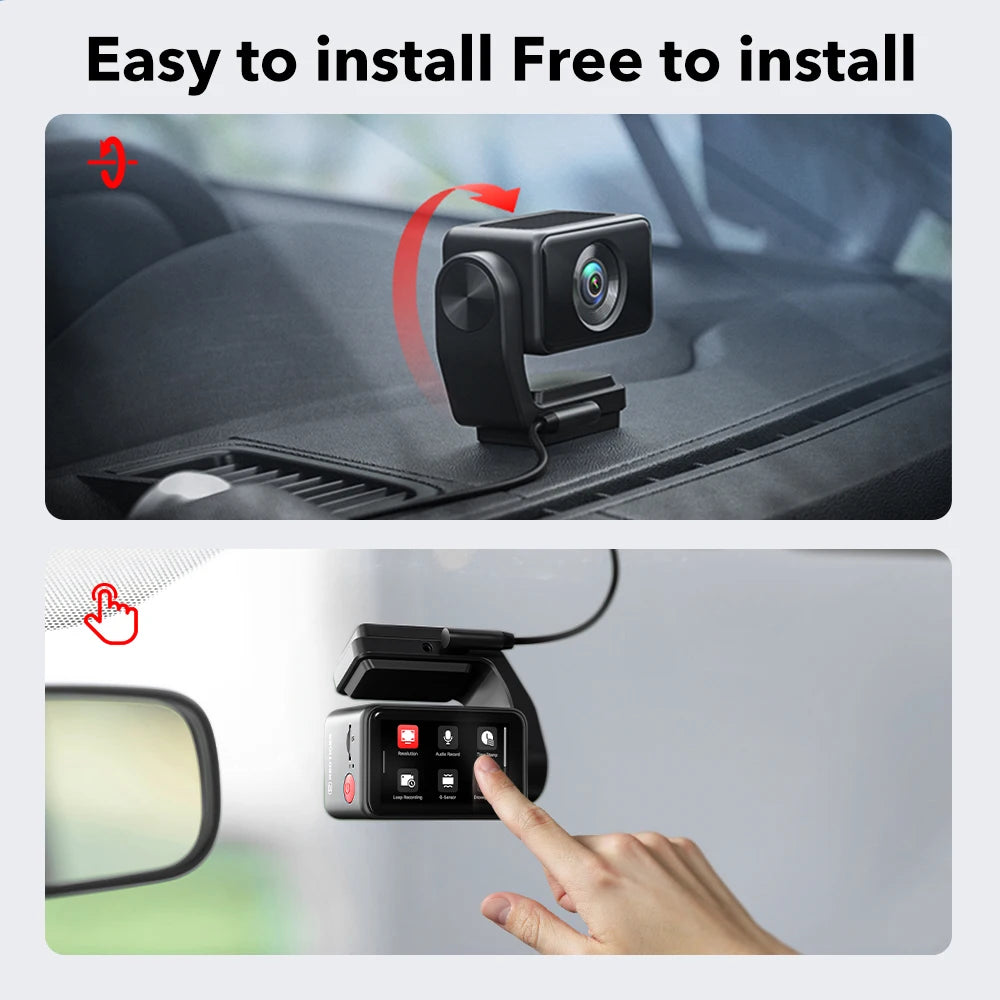 REDTIGER A4 Dash Camera Front and Rear 4K Dash Cam Drive Recorder