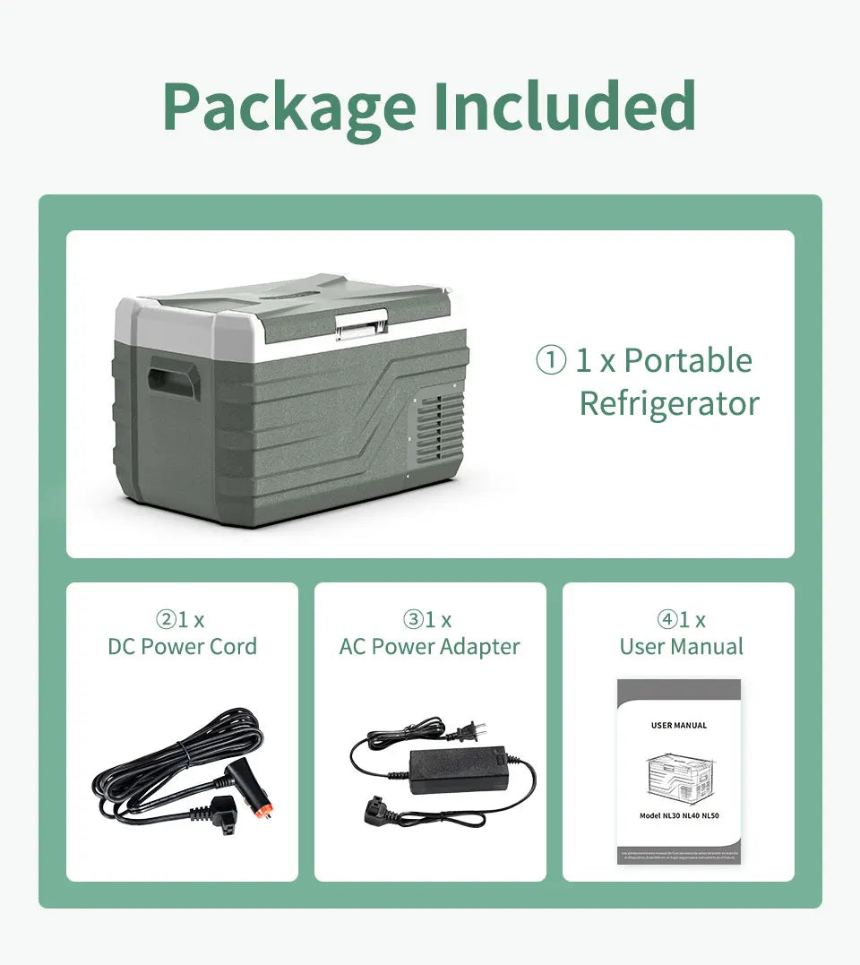 Alpicool NL 25L 35L 45L Car Refrigerator 12V Compressor Fridge Freezer
