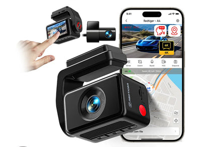 REDTIGER A4 Dash Camera Front and Rear 4K Dash Cam Drive Recorder