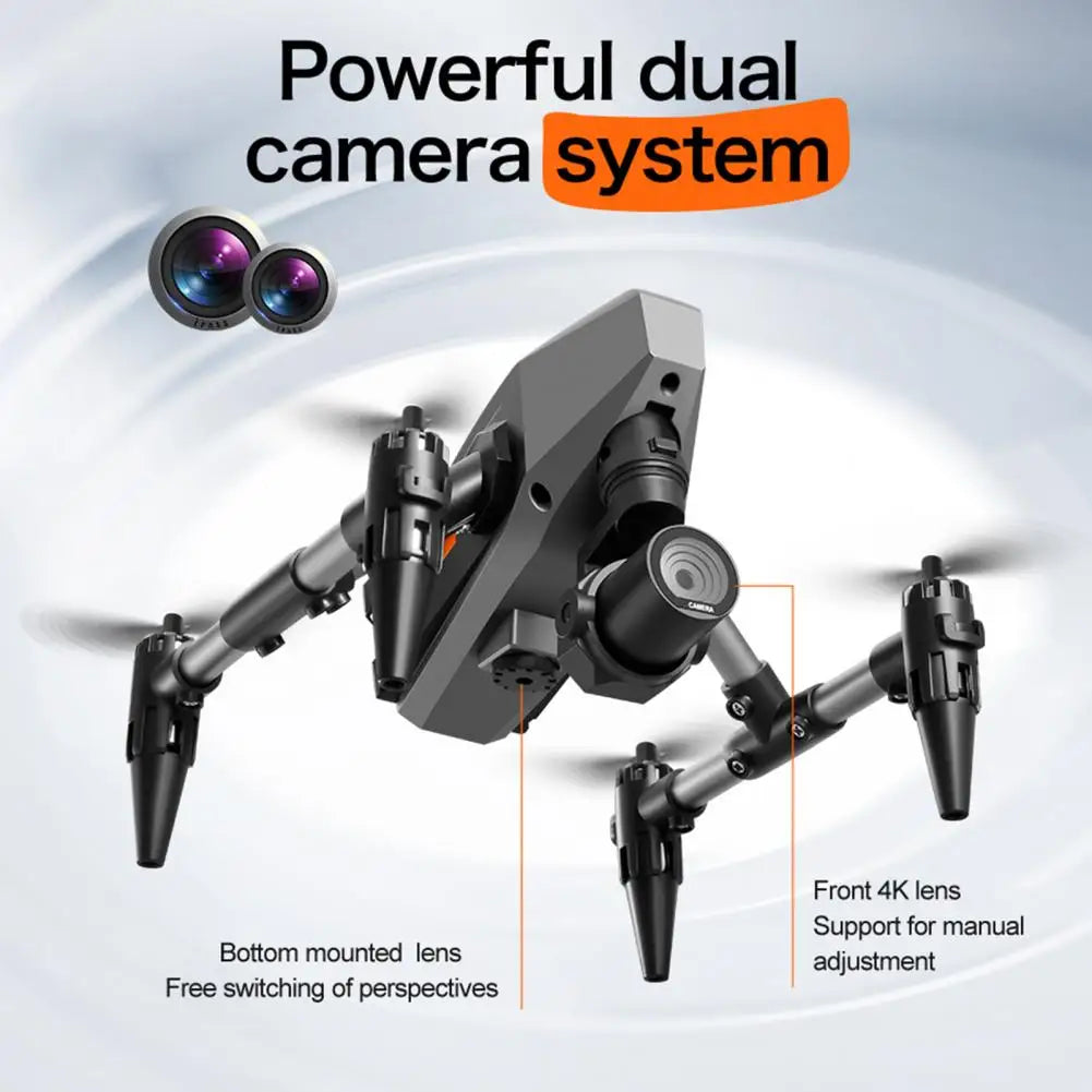 Foldable Remote Control Drone with 4K Dual Cameras