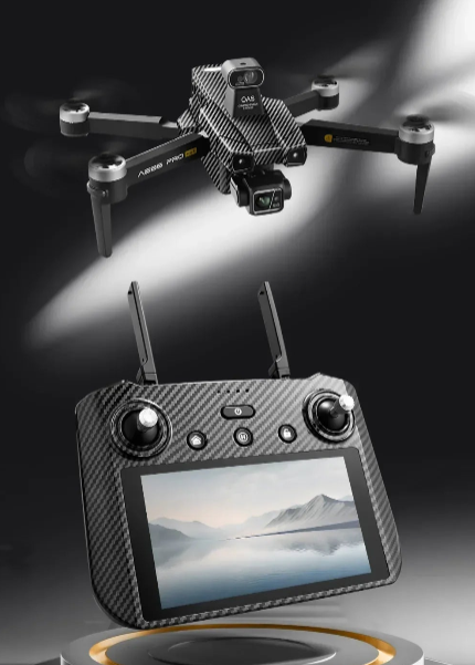 Professional Drone AE86 PRO MAX- Dual Camera GPS Obstacle Avoidance Drone with LED Screen