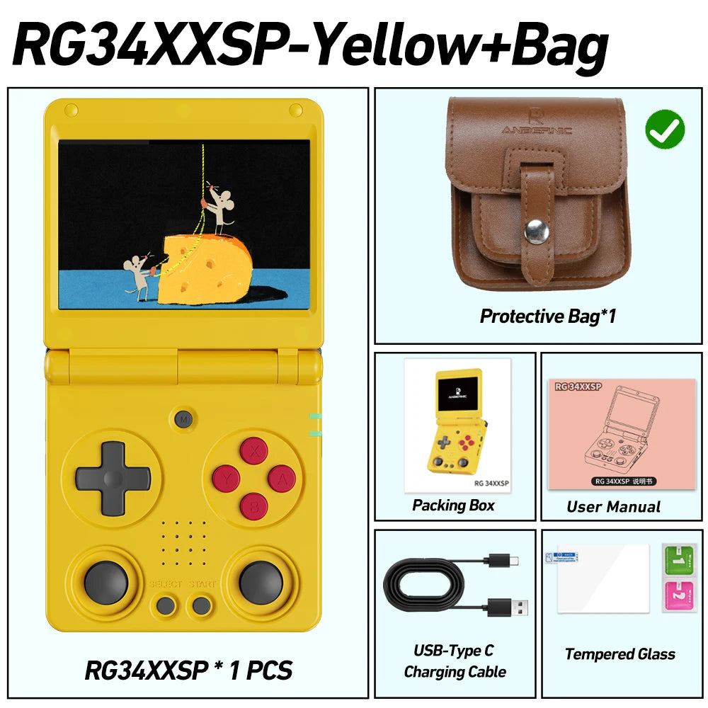 Anbernic RG34XXSP- Handheld Game Console