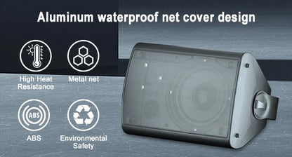 Herdio 6.5" 400W 2PCS Indoor Outdoor Bluetooth Speakers Wall Mount Speakers Waterproof Weather Resistant For Patio Garage Home