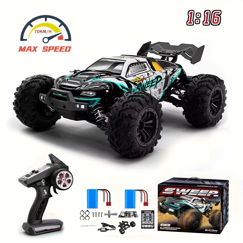 High Speed RC Car 1/16 4x4 Remote Control Brushless Vehicle 2.4G 4WD Electric Off-Road Drift Crawler Toys for Children