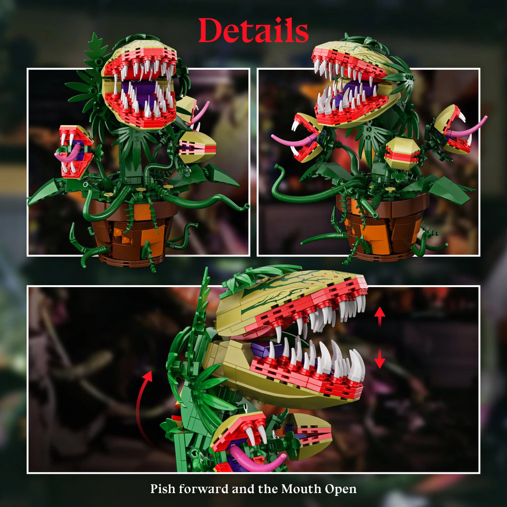 Piranha Plant Audrey II 2 Building Blocks Set Horrors Flower Shop Decoration (629PCS)