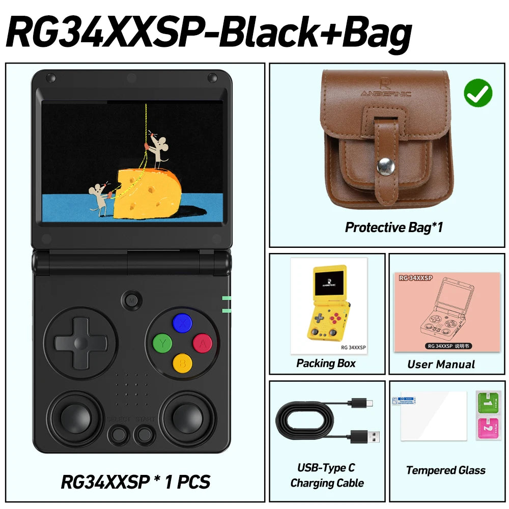 Anbernic RG34XXSP- Handheld Game Console