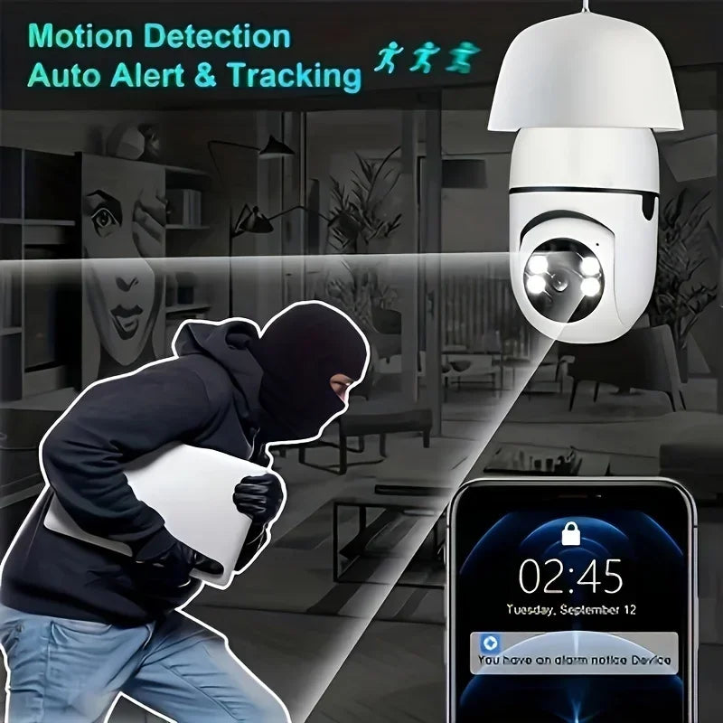 Light Bulb Security Cameras Outdoor Wireless WiFi Camera 5GHz