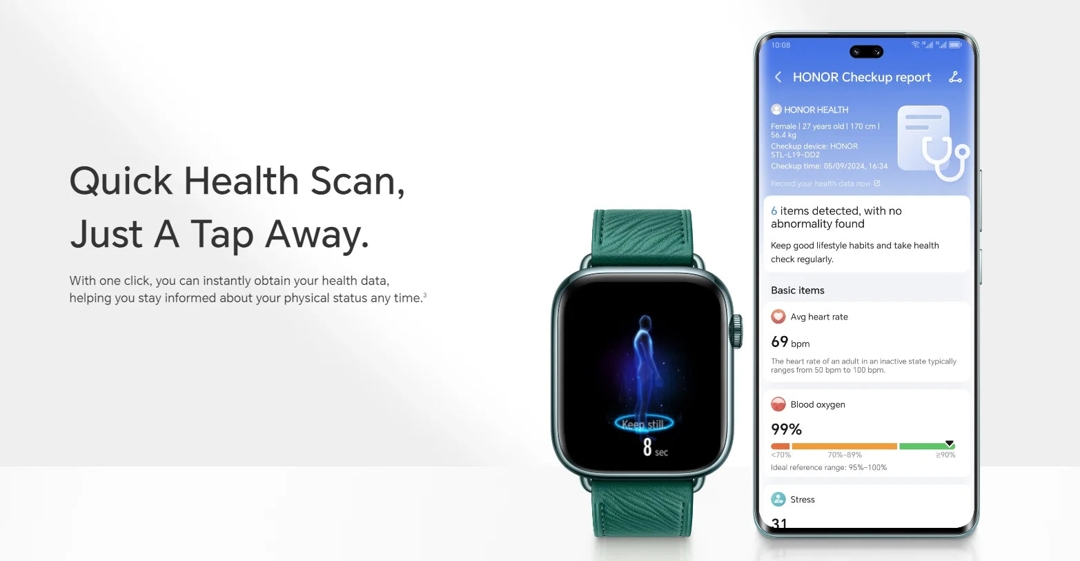 HONOR Watch 5, Smartwatch- AMOLED Screen
