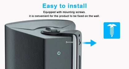 Herdio 6.5" 400W 2PCS Indoor Outdoor Waterproof Bluetooth Speakers Wall Mount Speakers