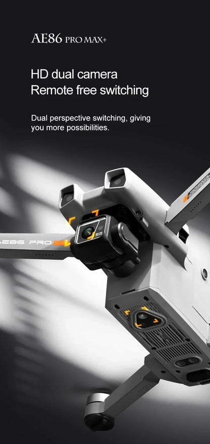 Professional Drone AE86 PRO MAX- Dual Camera GPS Obstacle Avoidance Drone with LED Screen