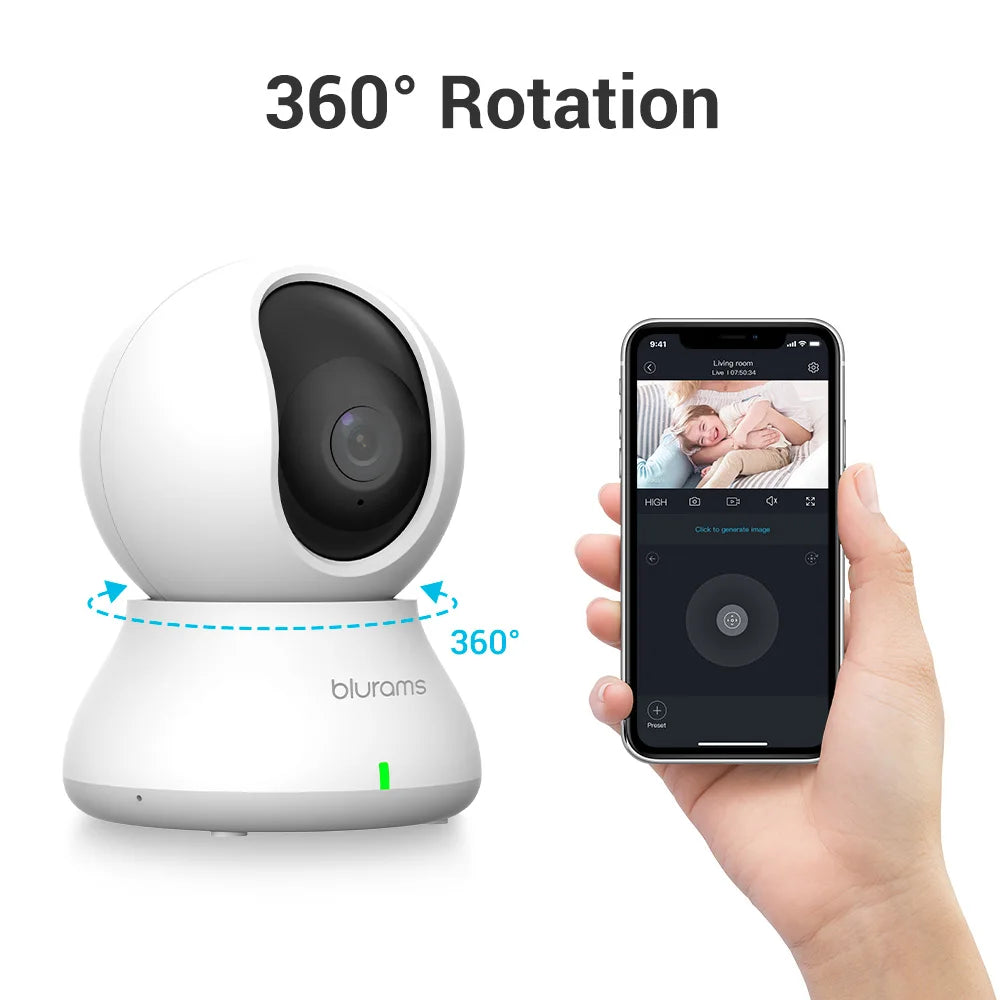 Baby Monitor Camera 2K HD Home Security Camera with Motion Detection and Two-Way Audio