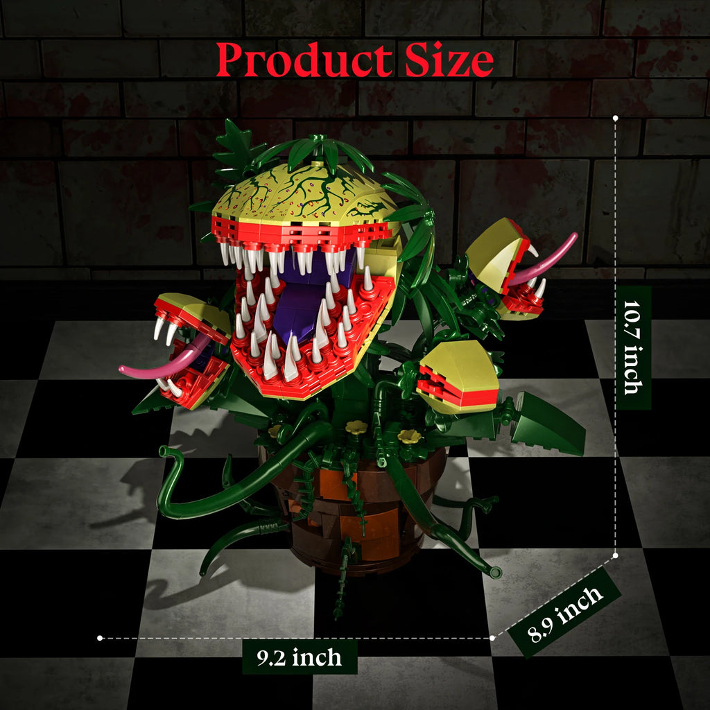 Piranha Plant Audrey II 2 Building Blocks Set Horrors Flower Shop Decoration (629PCS)