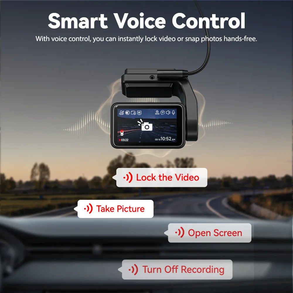 REDTIGER A4 Dash Camera Front and Rear 4K Dash Cam Drive Recorder