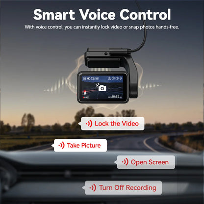 REDTIGER A4 Dash Camera Front and Rear 4K Dash Cam Drive Recorder