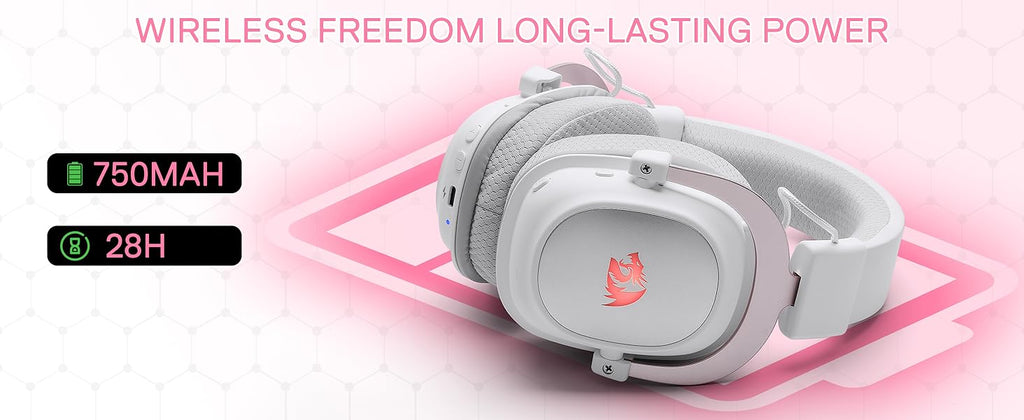Redragon H510 PRO 3-Mode RGB Gaming 7.1 Surround Sound Headset,53MM Audio Drivers in Memory Foam Ear Pads Headphone